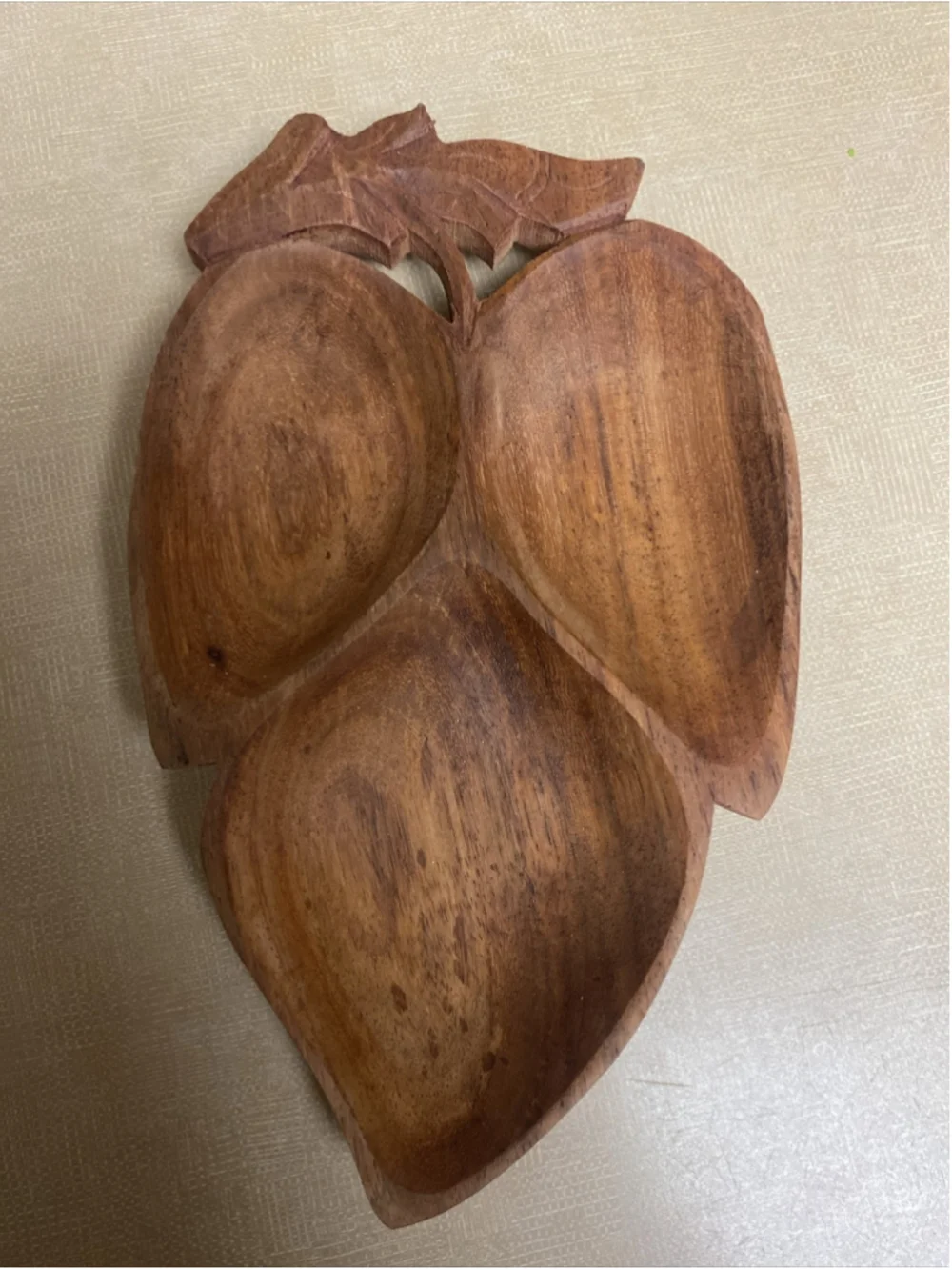 Vintage Wooden Leaf Tray